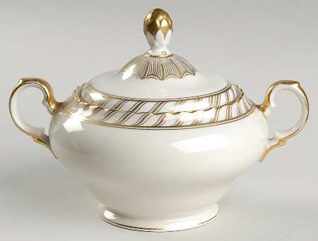 Jewel Sugar Bowl & Lid by Princess (Bavaria, Czech)
