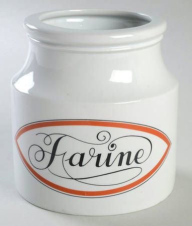 Bistrot Rust Orange Flour Canister No Cork Stopper