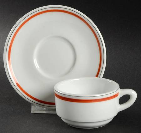 Bistrot Rust Orange Espresso Cup and Saucer Set