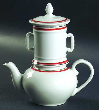 Bistrot Rust Orange 4 Piece Coffee Biggin, Pot, Drip & Lid