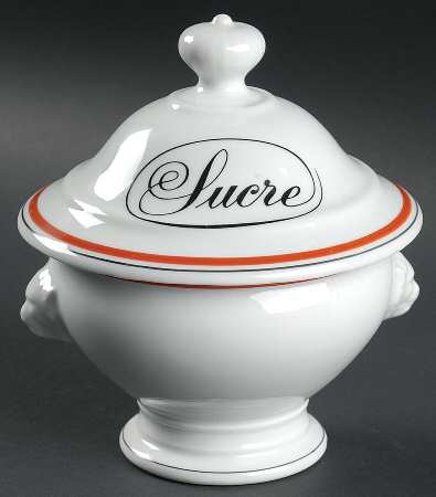 Bistrot Rust Orange Sugar Bowl & Lid