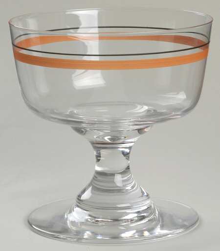 Bistrot Rust Orange Glassware Footed Dessert