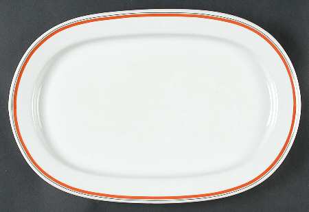 Bistrot Rust Orange 15" Oval Serving Platter