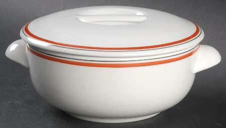 Bistrot Rust Orange 1 Qt Round Covered Casserole