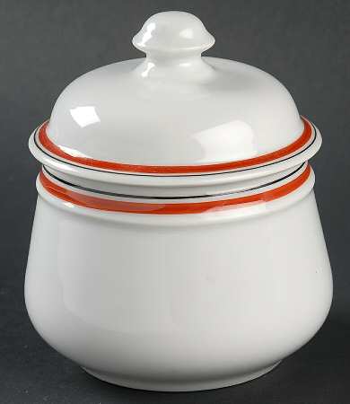 Bistrot Rust Orange Sugar Bowl & Lid