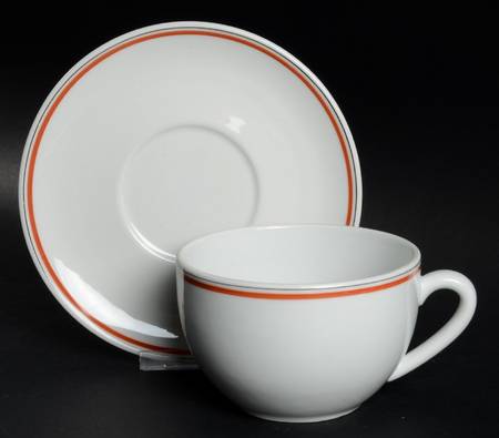 Bistrot Rust Orange Oversized Cup & Saucer Set