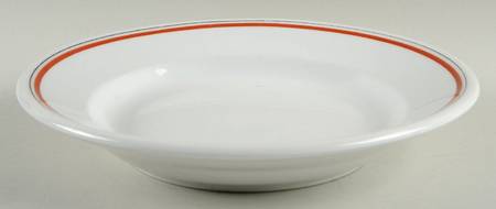 Bistrot Rust Orange Rim Soup Bowl