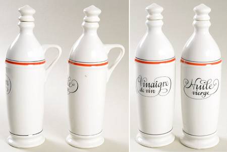 Bistrot Rust Orange Vinegar and Oil Set with Stoppers