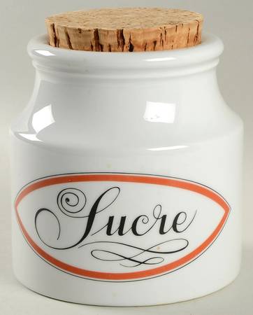 Bistrot Rust Orange Sugar Canister & Cork Stopper