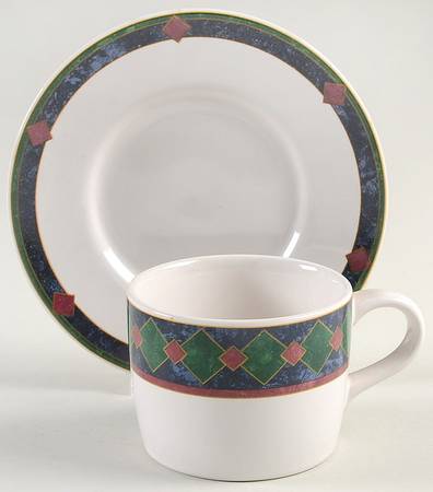 Amalfi Classic Flat Cup & Saucer Set