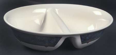 Amalfi Classic 10" Oval Divided Vegetable Bowl