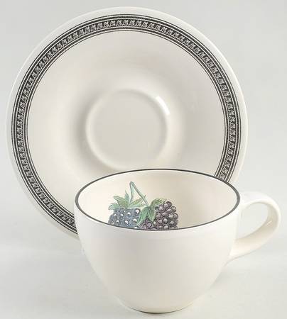 Farmers Market Flat Cup & Saucer Set