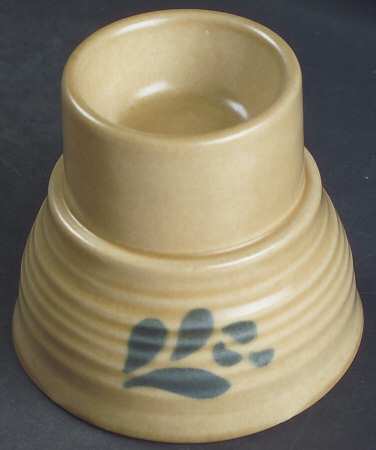 Folk Art Hurricane Lamp No Globe by Pfaltzgraff