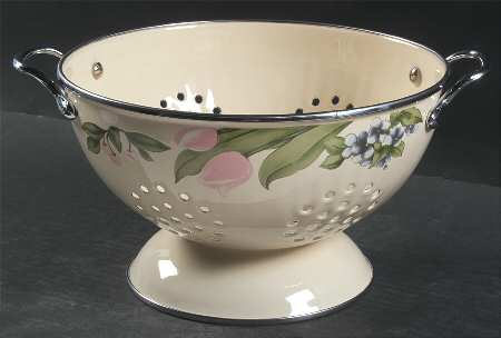 Garden Party (Garden Impressions) 3 Quart Metal Colander
