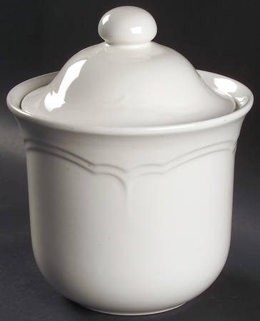 Gazebo White Medium Canister & Lid