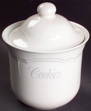 Gazebo White Cookie Jar & Lid