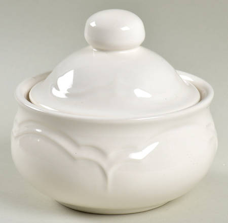 Gazebo White Sugar Bowl & Lid