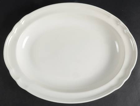 Gazebo White 14" Deep Oval Serving Platter
