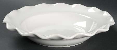 Gazebo White Fluted Rim Soup Bowl
