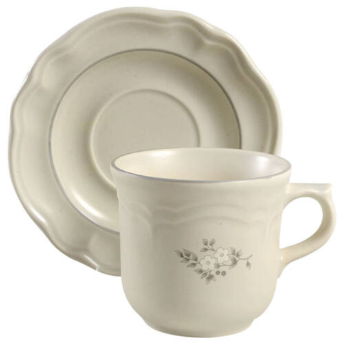 Heirloom Flat Cup & Saucer Set