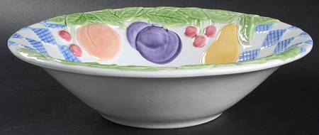 Hopscotch (Fruit) 10" Large Salad Serving Bowl