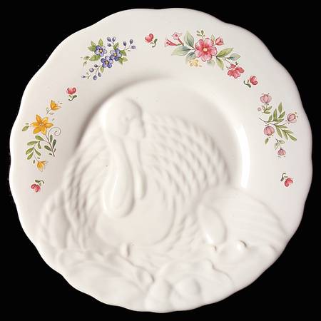 Meadow Lane Turkey Embossed Buffet Plate