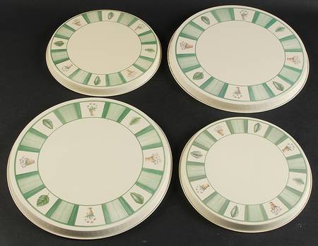 Flower Garden (Set/4) Tin Stove Covers-2 8" & 2 10" Round Covers