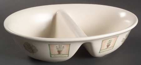 Naturewood 10" Oval Divided Vegetable Bowl