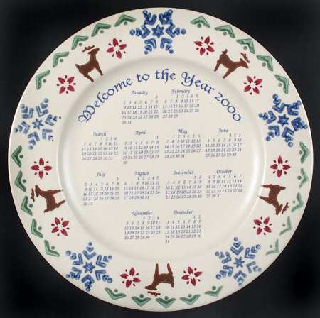 Nordic Christmas "2000" Calendar Plate