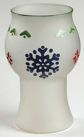 Nordic Christmas Glass Pillar Float Candleholder