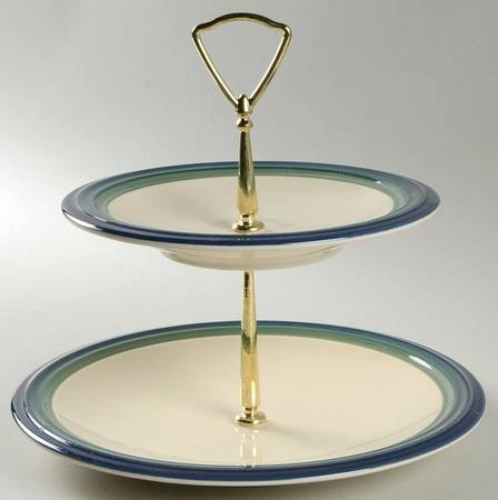 Ocean Breeze 2 Tiered Serving Tray (Dinner & Salad Plate)