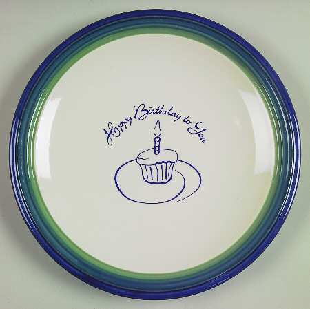 Ocean Breeze Happy Birthday Cake Plate