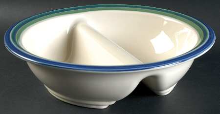 Ocean Breeze 11" Round Divided Vegetable Bowl
