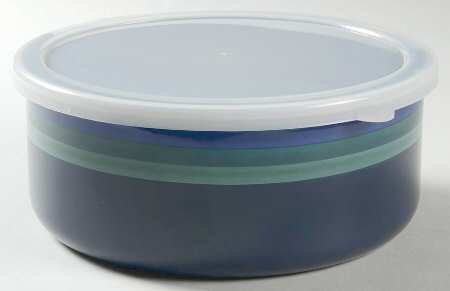 Ocean Breeze 71/4" Metal Bowl W/Plastic Lid