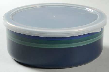 Ocean Breeze 6 5/8" Metal Bowl W/Plastic Lid