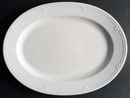 Pearl Brocade 14" Oval Serving Platter