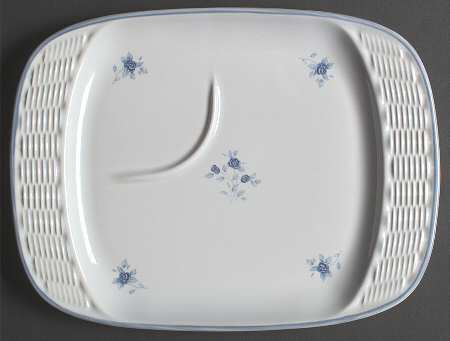 Poetry Glossy Rectangular Basketweave Snack Tray