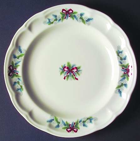 Red Ribbons Luncheon Plate