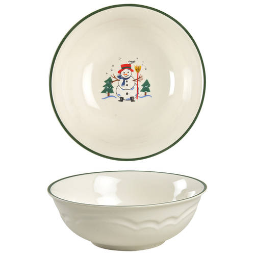 Snow Village Soup/Cereal Bowl