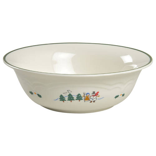 Snow Village 8" Round Vegetable Bowl
