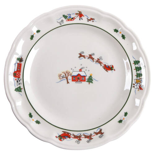 Snow Village Luncheon Plate