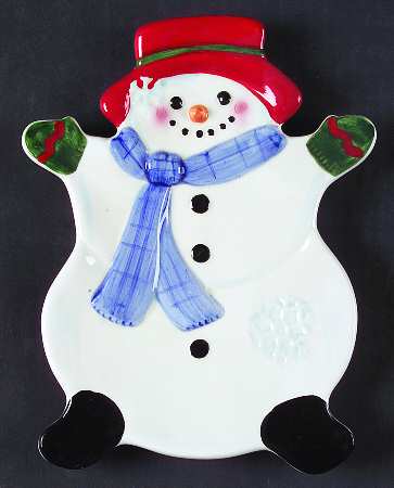 Snow Village Figural Spoon Rest