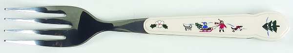 Snow Village Individual Salad Fork