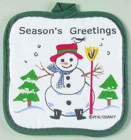 Snow Village Cloth Potholder