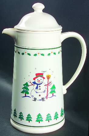 Snow Village Plastic Thermos/Carafe & Lid