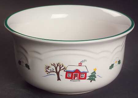 Snow Village Everything Bowl