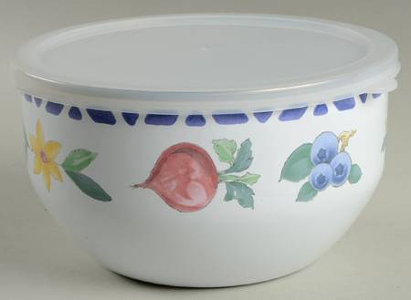 Summer Garden 7" Metal Bowl & Plastic Lid