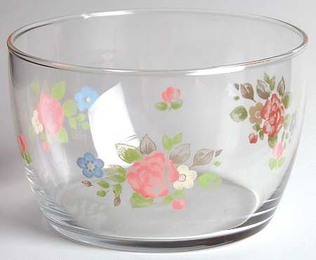 Tea Rose Glassware All Purpose Bowl