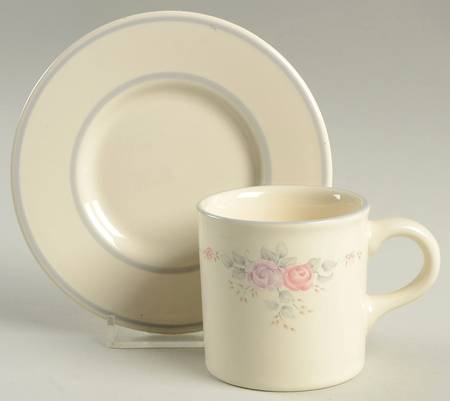 Trousseau Flat Demitasse Cup & Saucer Set