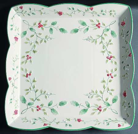 Winterberry 18" Square Serving Platter